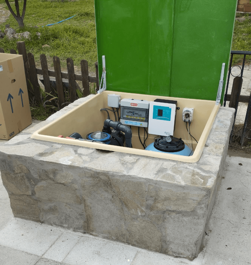 Arqueta con sistema de control de depuración