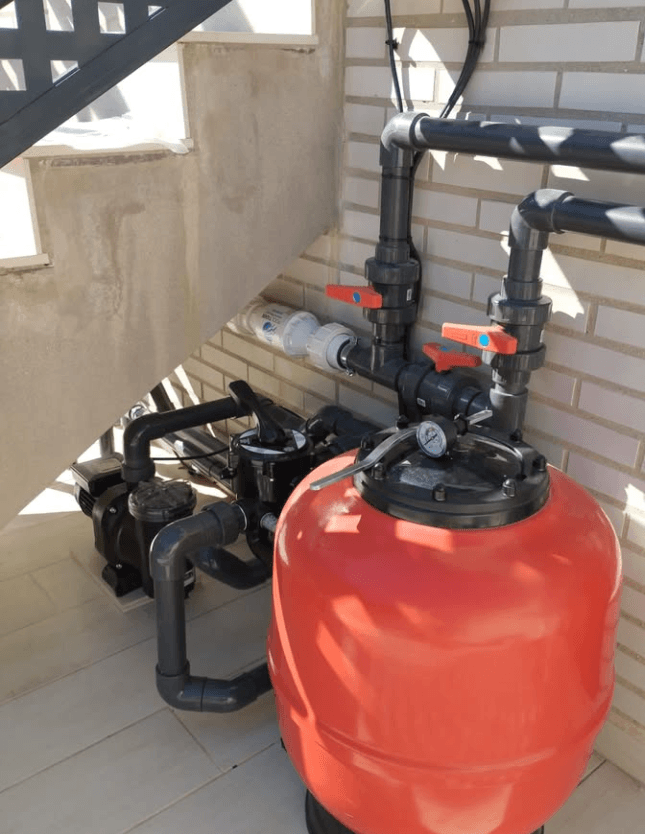 Sistema de filtración con filtro de arena