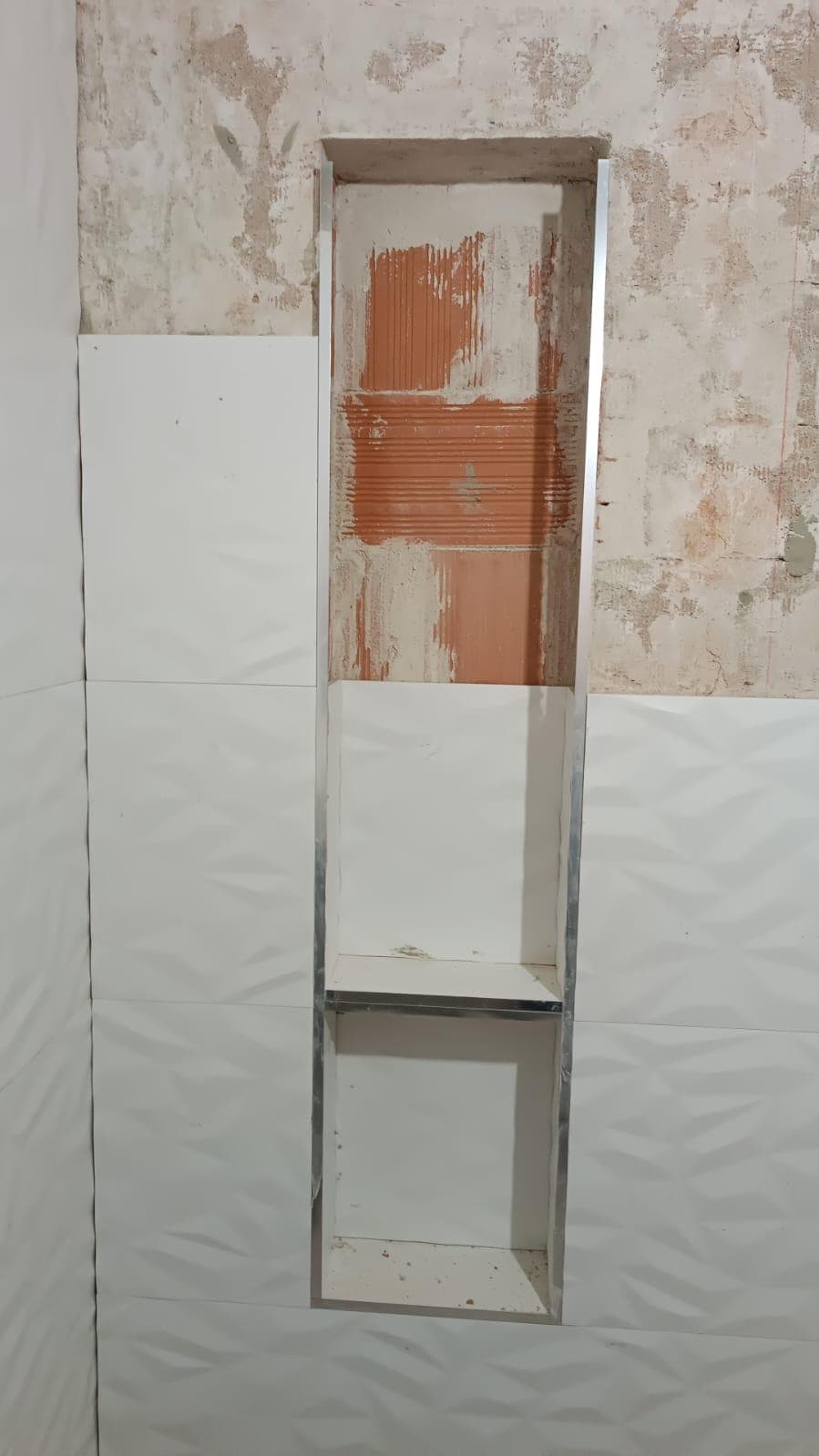 Hornacina de baño en fase de obra